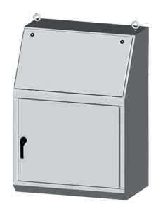SCE-14 Series Expandable Operator Workstations:NEMA Type 12 Single Door Operator Workstations - Electrical Cabinets for Industrial Operator Interface to Mount Push Buttons and HMI's.