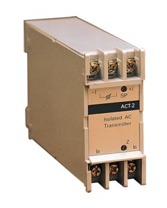 DRA-ACT-2 Series:DIN Rail Mount AC Voltage/Current Signal Conditioners, 2-Wire Loop Powered Design