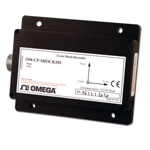 OM-CP-SHOCK101:Tri-Axial Shock Data Logger, 
Part of the NOMAD® Family