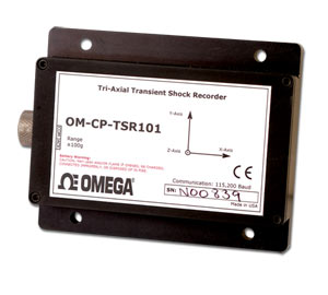 OM-CP-TSR101-50:Tri-Axial Transient Shock Data Logger
