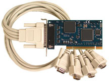 OMG-COMM4-LPCI and OMG-COMM4-PCI:Low Profile PCI 4-Port RS-232 Board