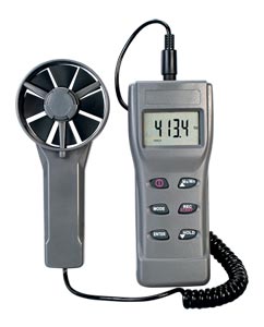 HHF11A:Air Velocity Meter with CFM/BTU/Dew Point/Wet Bulb/Temp/Humidity