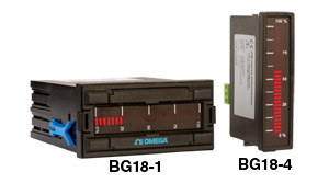 BG18:Bargraph Indicators, 1/8 DIN or 96x24 mm Vertical or Optional Horizontal Scale