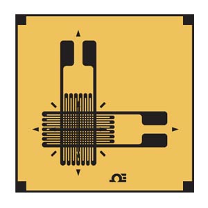 SGD-2/350-XY11:BIAXIAL STRAIN GAGES FOR MEASURING AXIAL STRAIN, 0/90° GAGE PATTERN