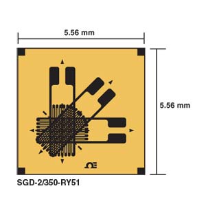 SGD-2/350-RY51:3-Element Strain Gage Rosettes: 0°/45°/90°