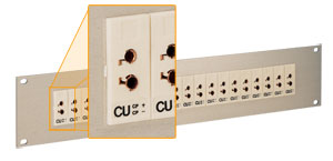 19UJP1, 19UJP2, 19UJP3, 19UJP4:19 inch Universal Jack Panels Accepts Standard and Miniature Connectors