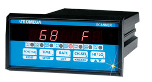 DPS3100 & DPS3200 Series:1/8 DIN 4 & 7-Channel Temperature or Process Scanner with Optional Outputs