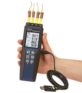 HH374:4-Channel Handheld Data Logger Thermometer