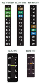 RLC-80, RLCL, and RLCM Series:Reversible Liquid Crystal Temperature Label