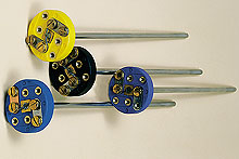 TB-(*) Series:Terminal Block Probes, Color Coded for J, K, E, and T Thermocouples